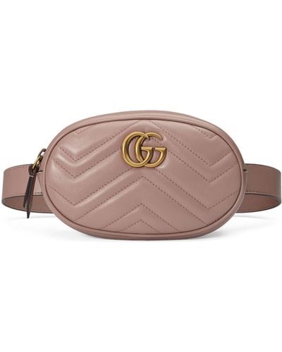 Gucci GG Marmont Matelassé Leather Belt Bag - Pink