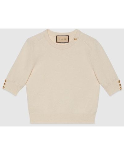 Gucci Wool Cashmere Sweater - Natural