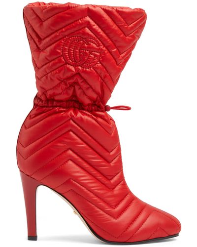 Red Gucci Boots for Women | Lyst
