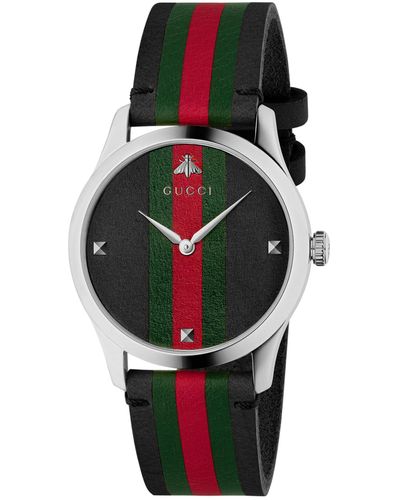 Gucci Timeless Embroidered Bee Watch - Multicolour
