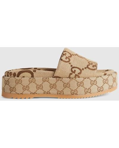 Gucci Platform Slide Sandal - Brown