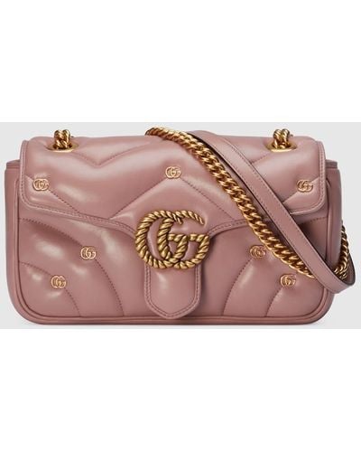 Gucci GG Marmont Small Shoulder Bag - Pink