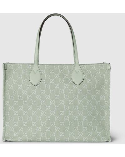 Gucci Large Ophidia Gg Tote Bag - Green