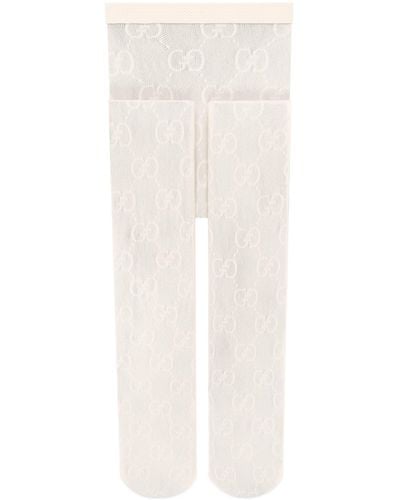 Gucci GG Patterned Tights - White