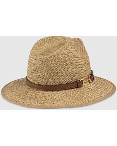 Gucci Straw Hat With Horsebit - Natural