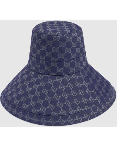 Gucci GG Canvas Wide Brim Hat - Purple