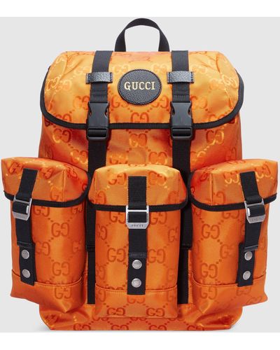 Gucci 【公式】 (グッチ)オンライン限定 Off The Grid バックパックオレンジ GG Econyl®オレンジ