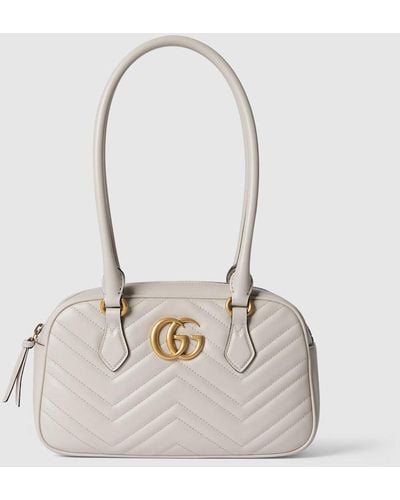 Gucci GG Marmont Small Top Handle Bag - Natural