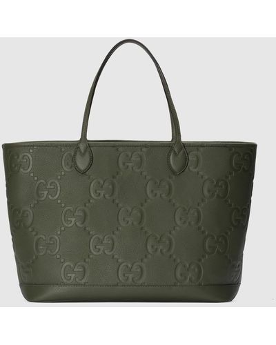 Gucci Jumbo GG Large Tote Bag - Green