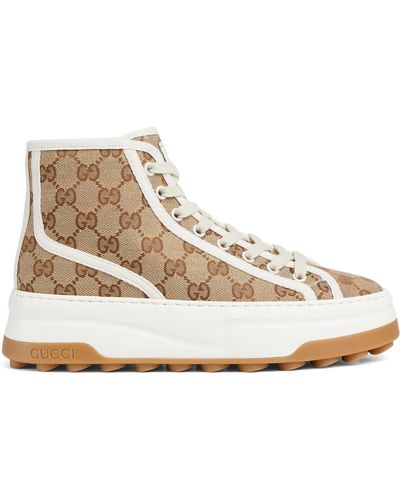 Gucci GG Canvas High-top Trainer - Natural