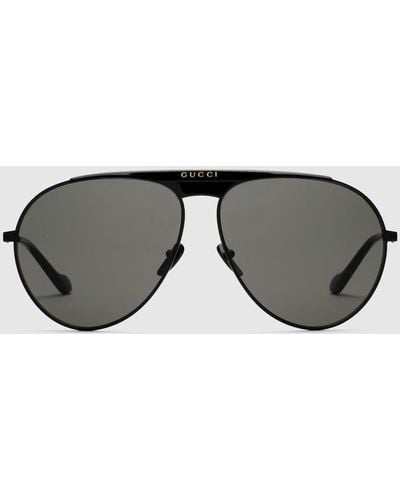 Gucci Aviator Sunglasses - Gray