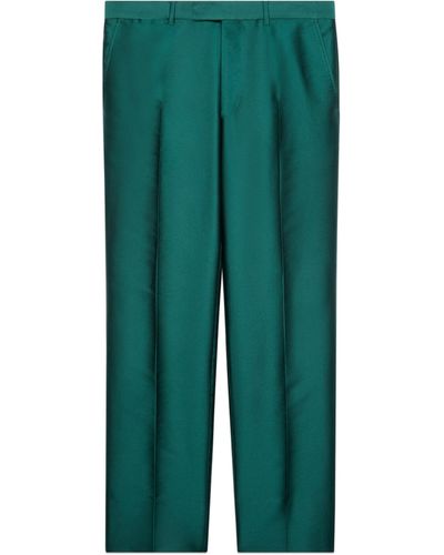 Gucci Formal Satin Suit Pants - Green
