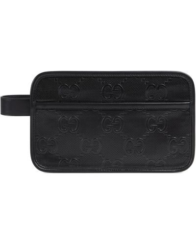 Gucci GG Embossed Cosmetic Case - Black