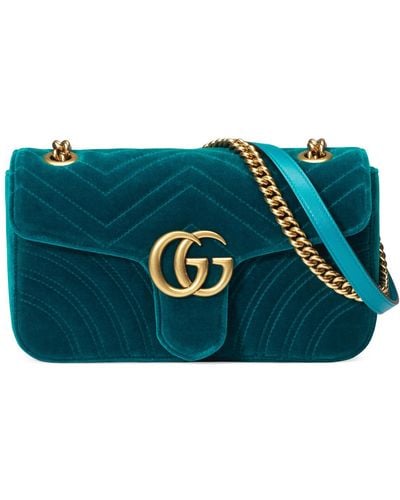 Gucci GG Marmont Velvet Mini Bag - Blue