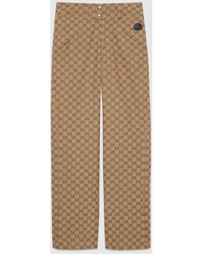 Gucci GG Cotton Canvas Trouser - Natural