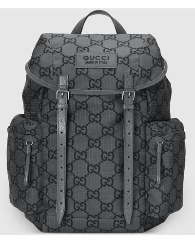 Gucci Large GG Ripstop Backpack - Gray