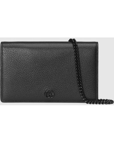 Gucci GG Marmont Chain Wallet - Black