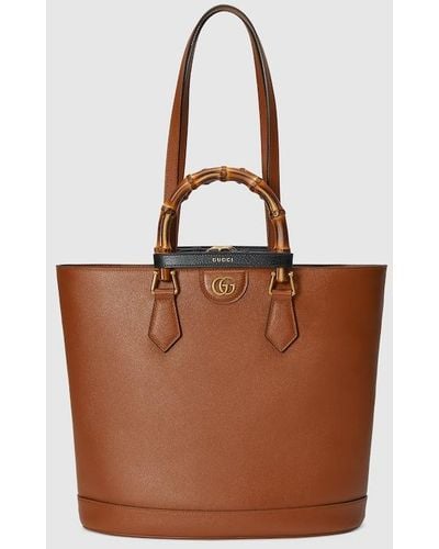 Gucci Diana Medium Tote Bag - Brown