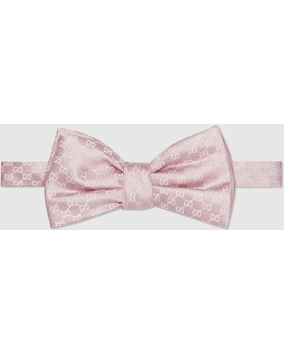 Gucci Silk Bow Tie - Pink