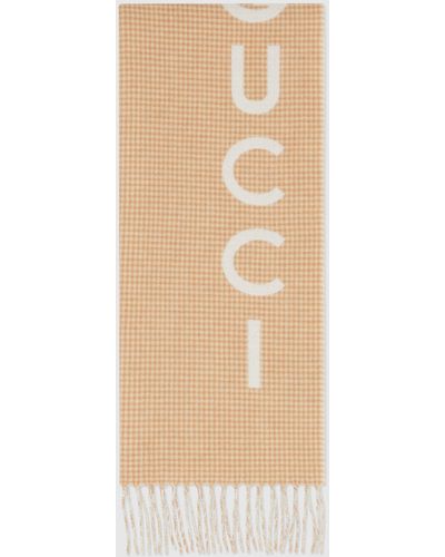 Gucci ウールカシミア スカーフ, ベージュ, ウール - ナチュラル