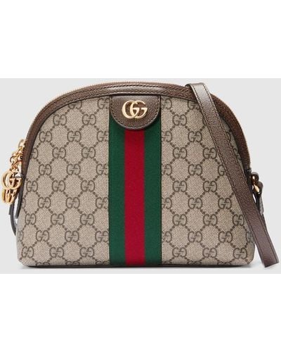Gucci Designer Handbags Red Leather Marmont Camera Bag | ModeSens