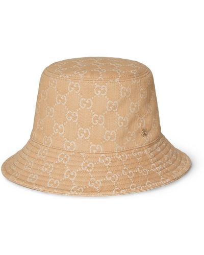 Gucci GG Denim Bucket Hat - Natural