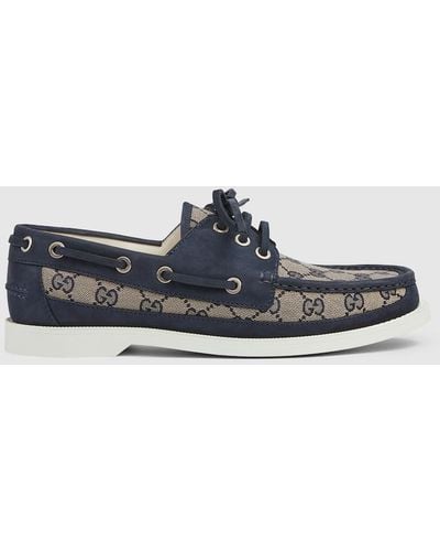 Gucci Original GG Lace-up Loafer - Blue