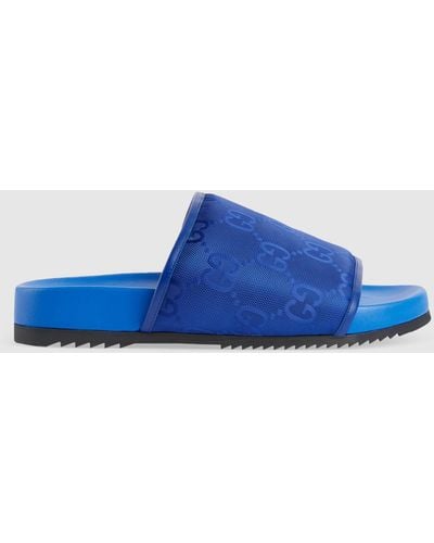 Gucci GG Slide Sandal - Blue