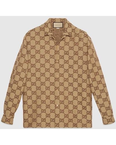 Gucci Maxi GG Canvas Shirt - Natural