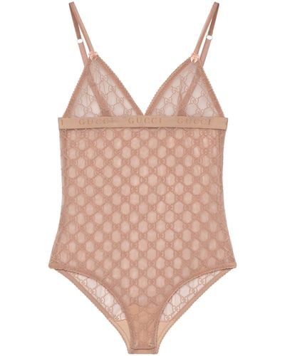 Gucci GG Tulle Bodysuit - Pink