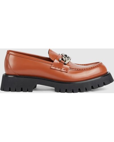 Gucci Loafer With Interlocking G - Red