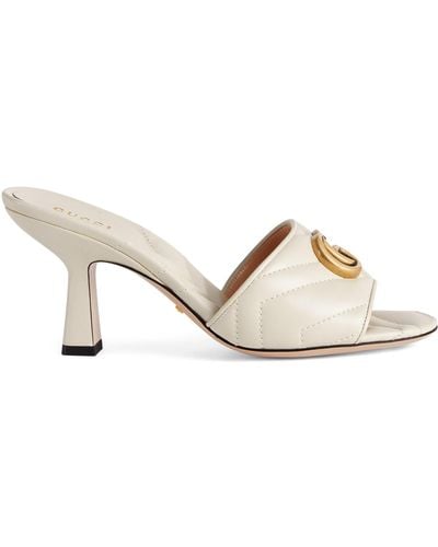 Gucci Double G Leather Sandal - White