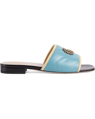 Gucci Online Exclusive Sandal With Double G - Blue