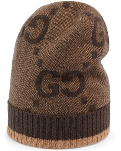 Gucci GG Cashmere Hat - Brown