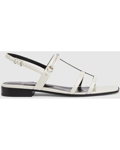 Gucci Slim Horsebit Flat Sandal - Metallic