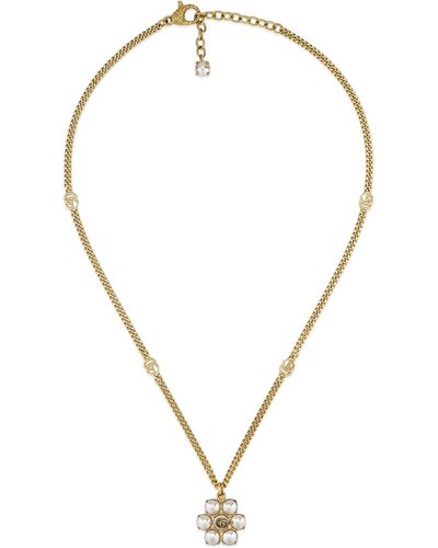 Gucci Pearl Double G Necklace - Metallic