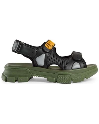 Gucci Aguru Trek Sandals - Green