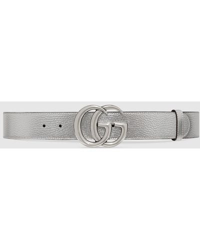 Gucci GG Marmont Wide Belt - Metallic