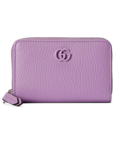 Gucci GG Marmont Zip Around Wallet - Purple