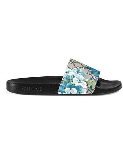 Gucci Gg Blooms Sandal - Blue