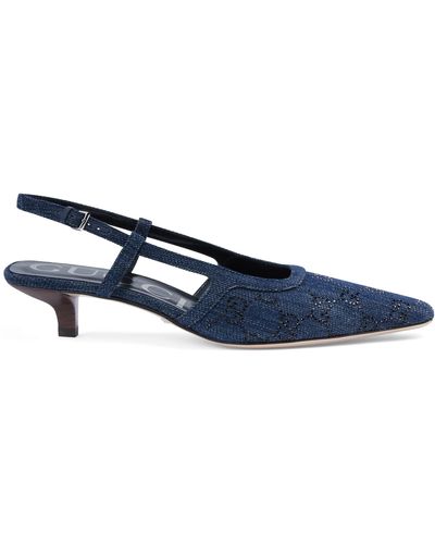 Gucci GG Slingback Pump - Blue