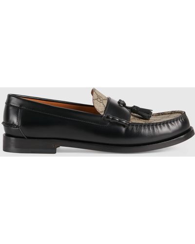 Gucci Leather GG Loafers - Brown
