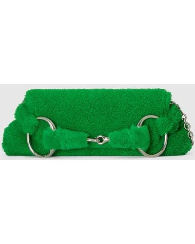 Gucci Horsebit Chain Medium Shoulder Bag - Green