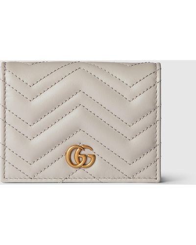 Gucci ダブルg カードケース ウォレット, グレー, Leather - ホワイト