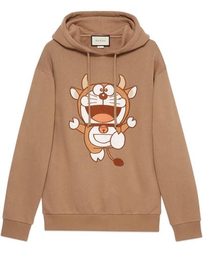 Gucci Doraemon X Hooded Sweatshirt - Brown