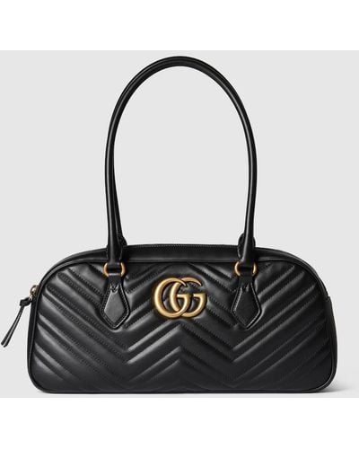 Gucci GG Marmont Medium Top Handle Bag - Black