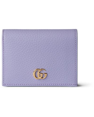 Gucci GG Marmont Card Case Wallet - Purple