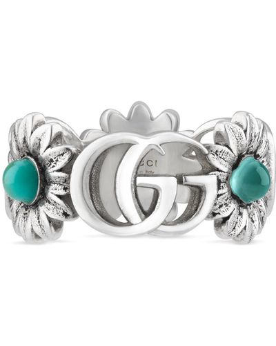 Gucci Double G Flower Ring - Metallic