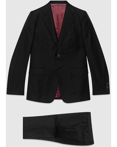 Gucci Straight Fit Wool Suit - Black