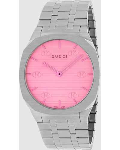 Gucci 【公式】 (グッチ)〔 25h〕ウォッチ(38mm)スチールundefined - ピンク
